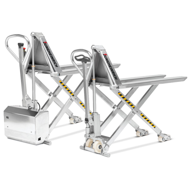 Ruostumaton saksinostovaunu sähkönostolla | Jungheinrich Shop